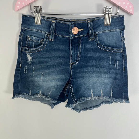NEW / Justice Distressed Classic Denim Shorts - Picture 4 of 5